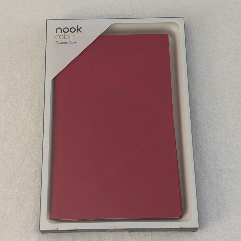 Barnes & Noble Nook Color Tasume Cover Ruby Red Polyurethane Folio Stand Case